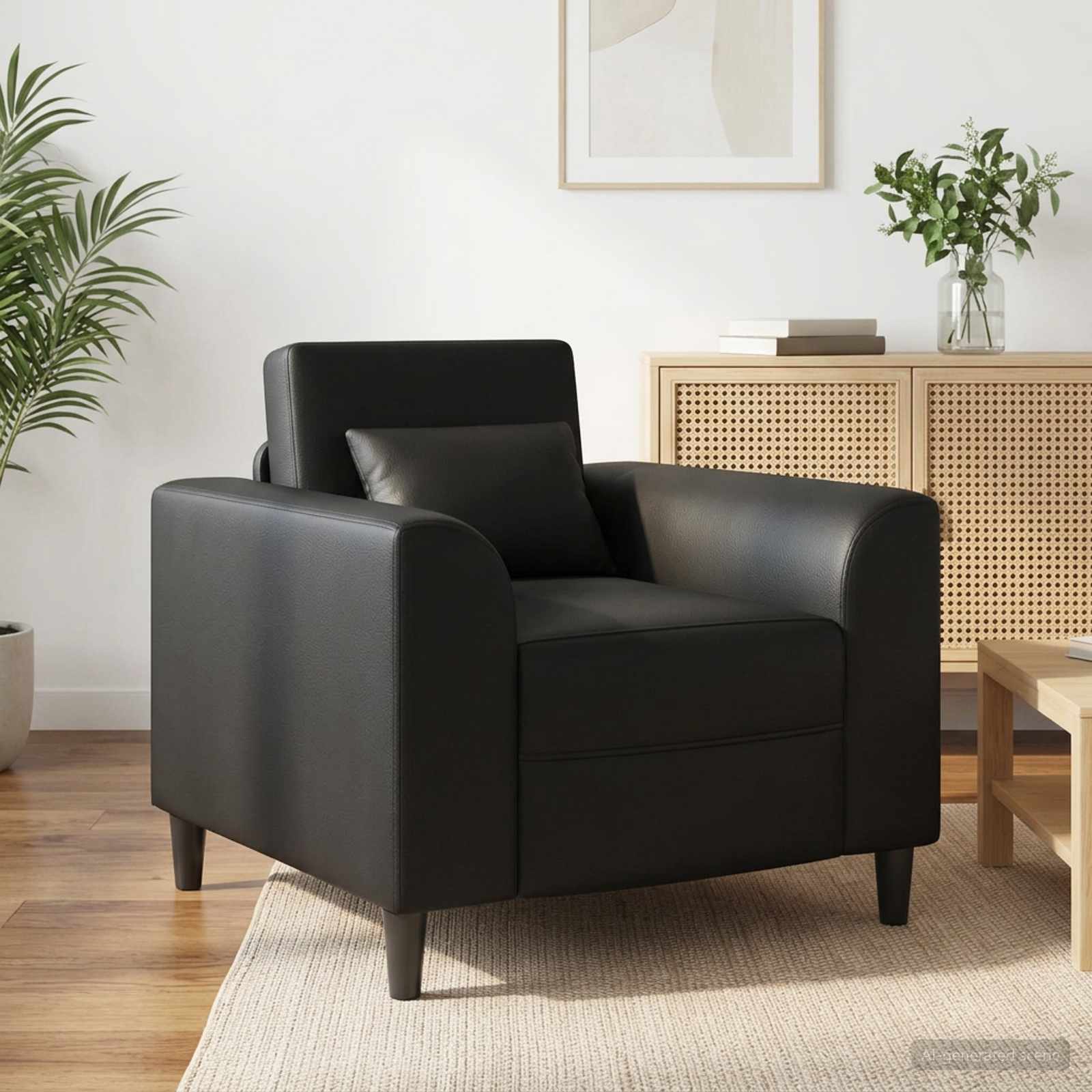 vidaXL Fauteuil Crèmekleurig Kunstleer
