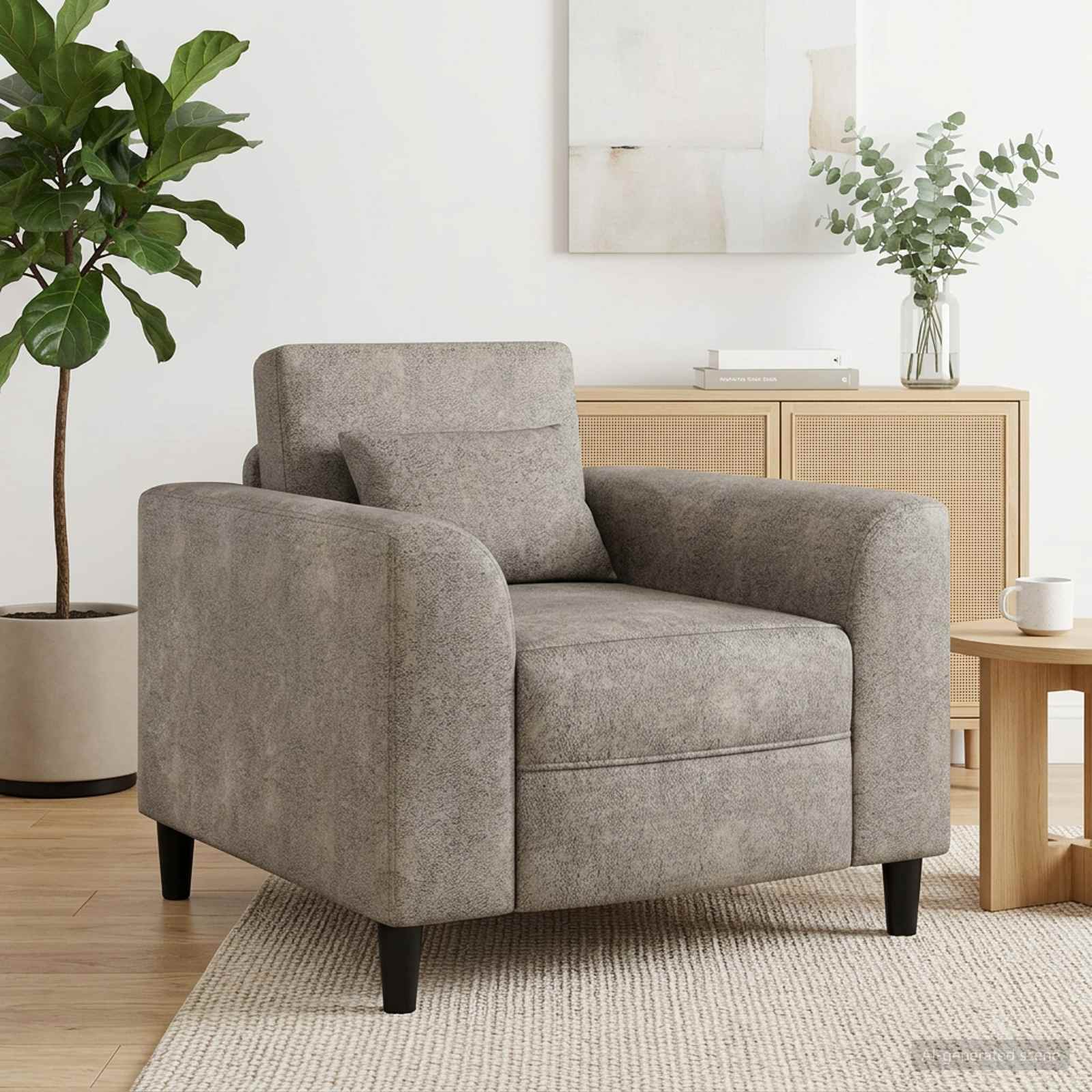 vidaXL Fauteuil Bruin Nep Suede Leer