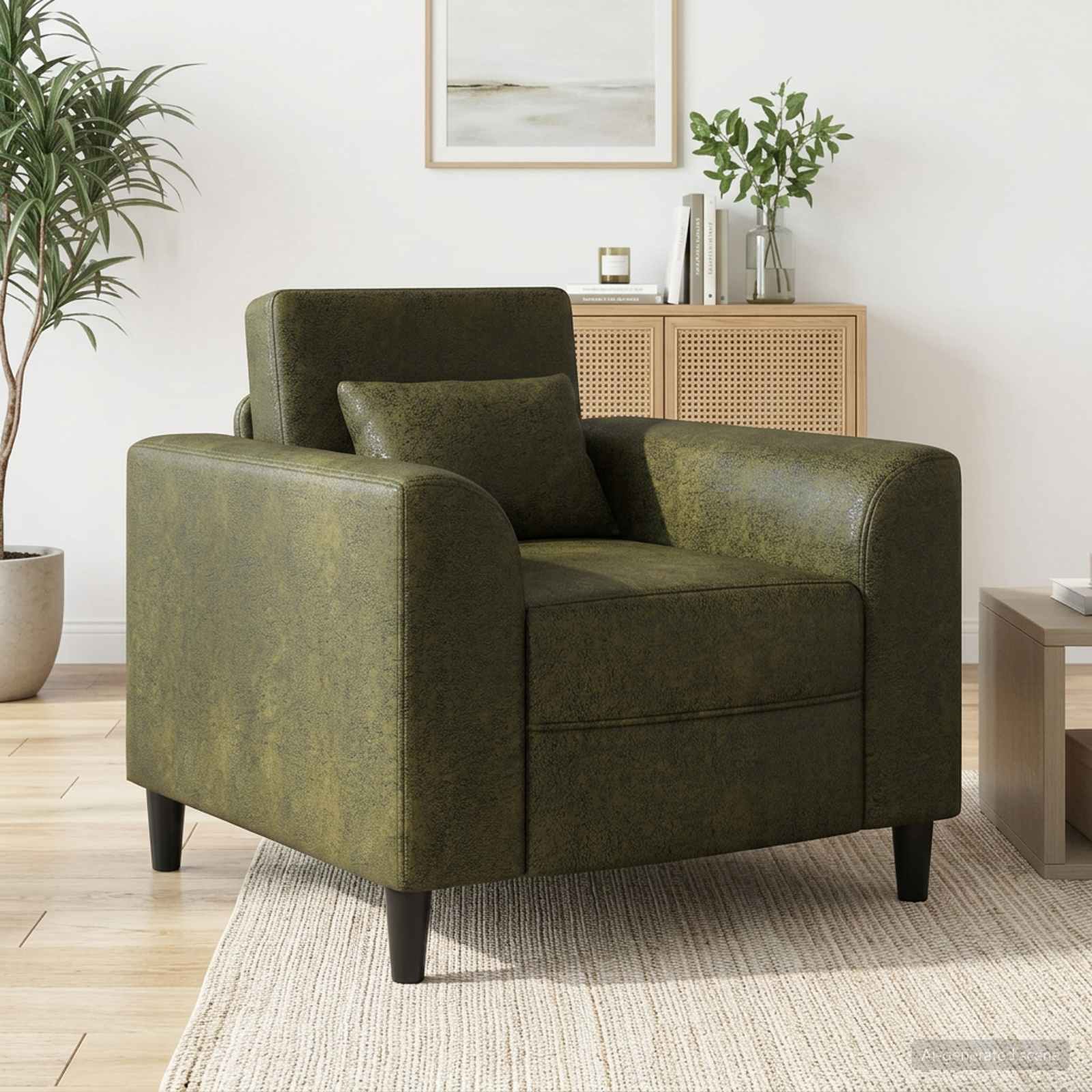 vidaXL Fauteuil Bruin Nep Suede Leer