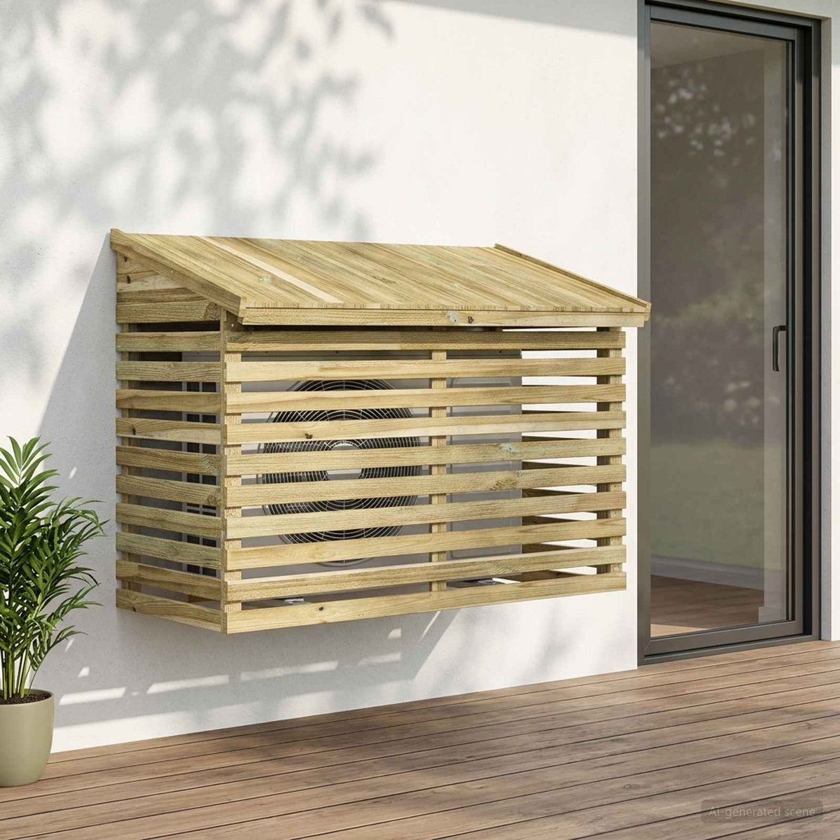 vidaXL Omkasting voor airconditioner 90x40x60 cm Geïmpregneerd grenenhout