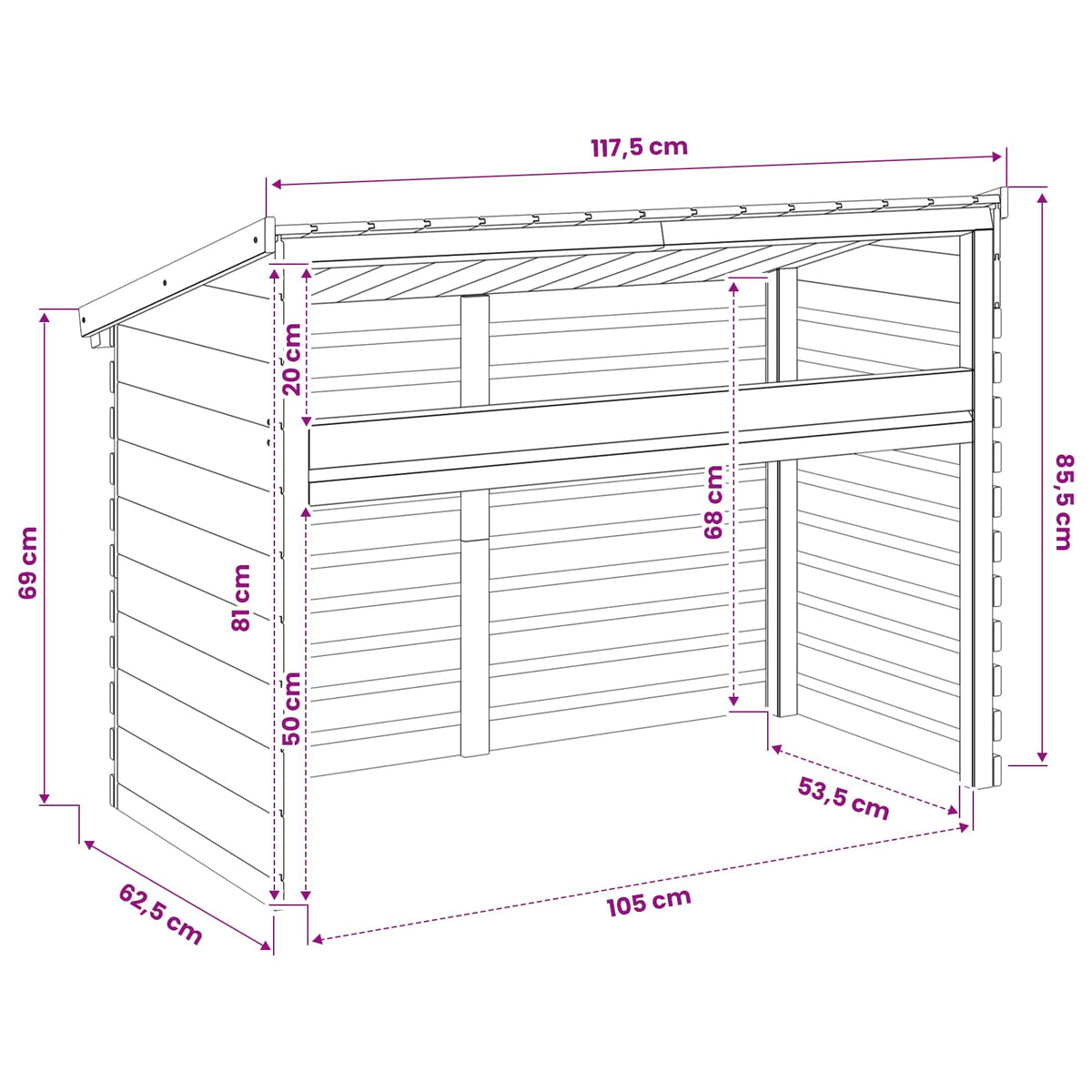vidaXL Omkasting voor airconditioner 90x40x60 cm Geïmpregneerd grenenhout