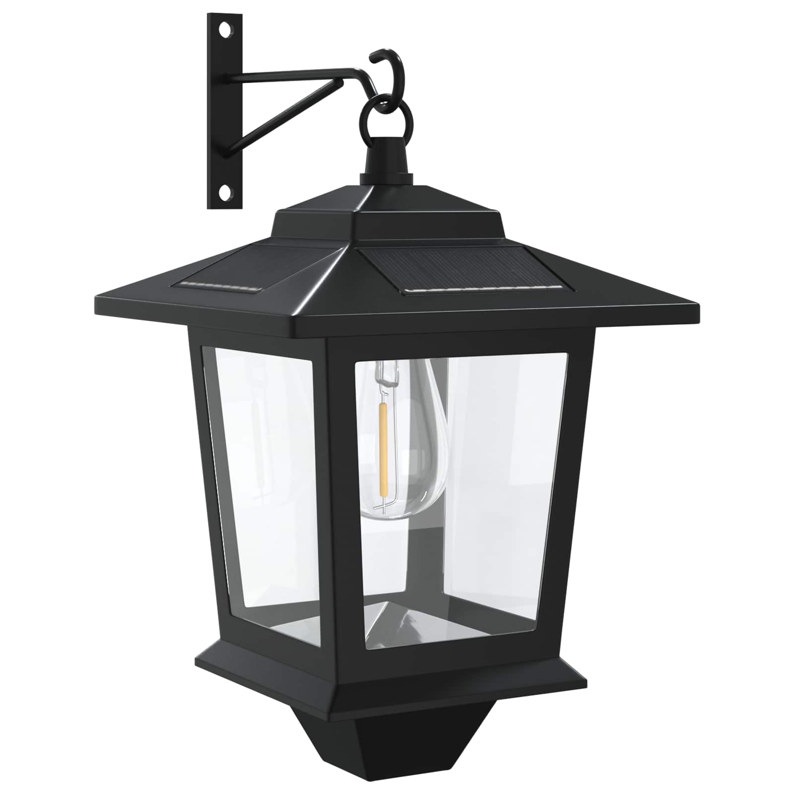 vidaXL Wandlamp with LED Bulb 2 st Zwart 19 x 14 x 25 cm RVS en ABS