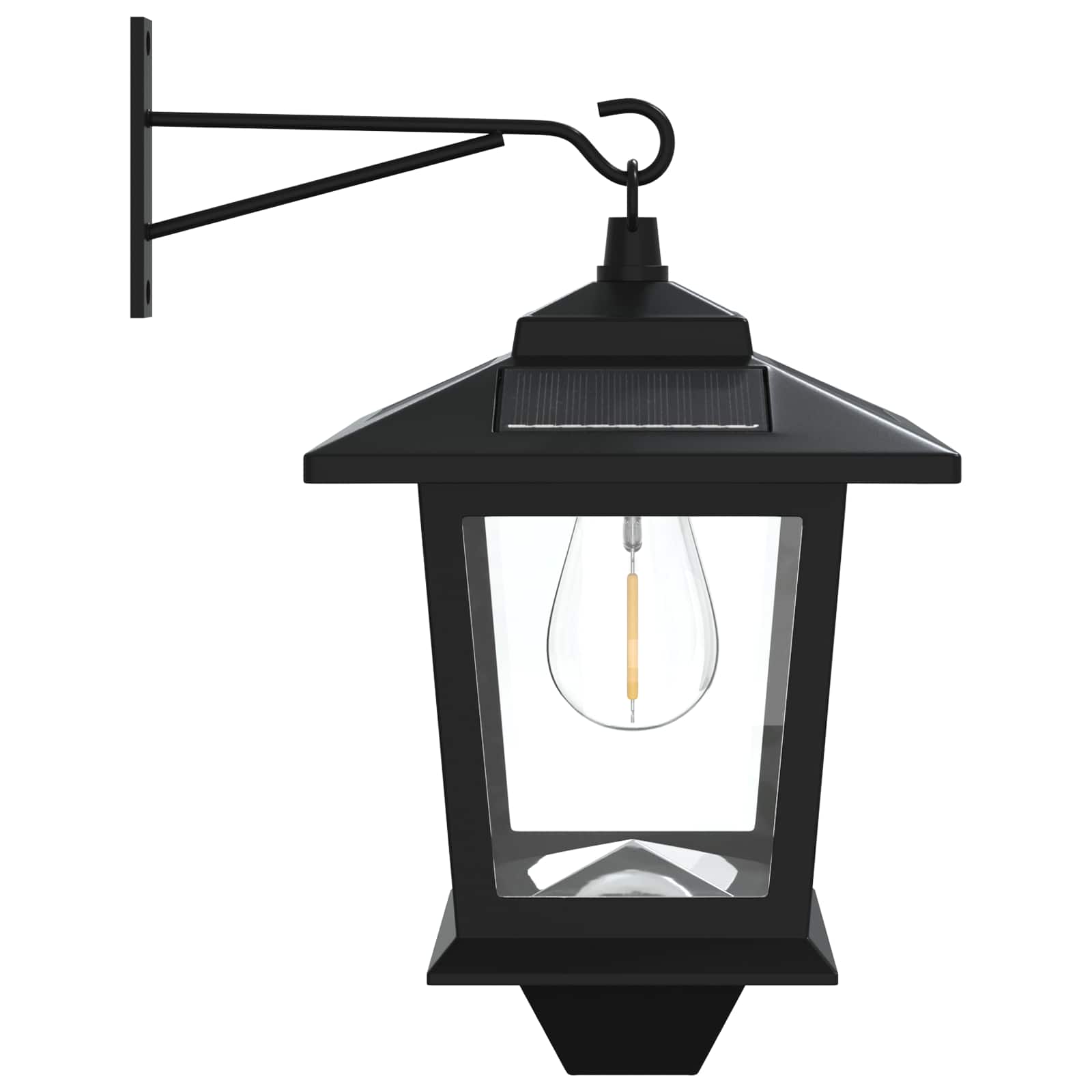 vidaXL Wandlamp with LED Bulb 2 st Zwart 19 x 14 x 25 cm RVS en ABS