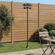 vidaXL 3-Armige Lantaarnpaal Zwart 16 x 16 x 187 cm Aluminium en ABS
