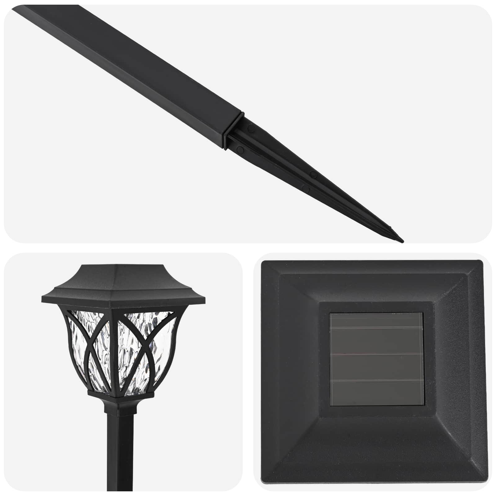 vidaXL Buitenzonne-lampen met grondpin 6 pcs Warmwit 42 cm PP