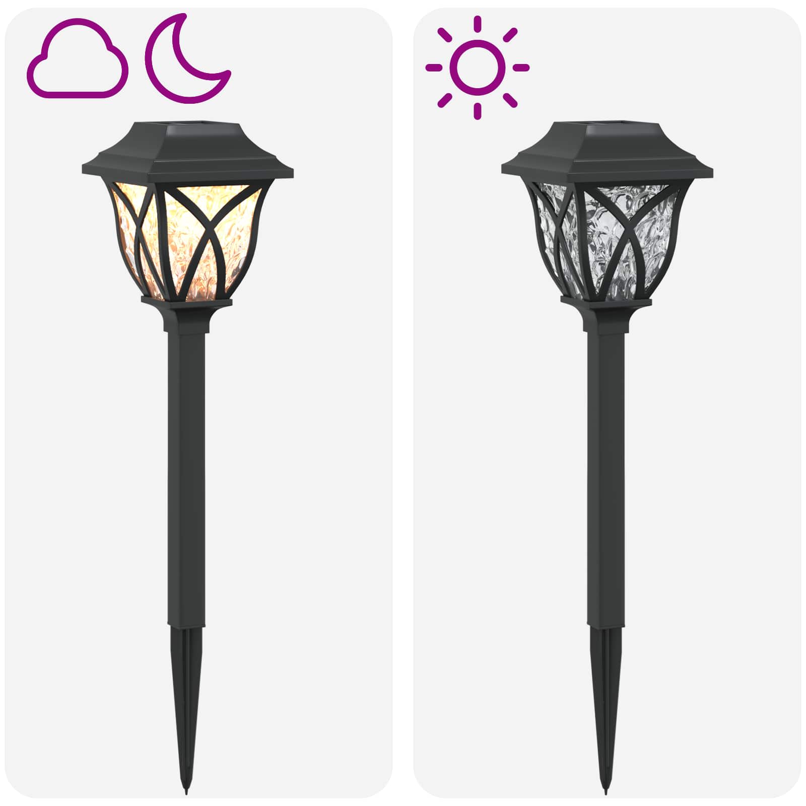vidaXL Buitenzonne-lampen met grondpin 6 pcs Warmwit 42 cm PP