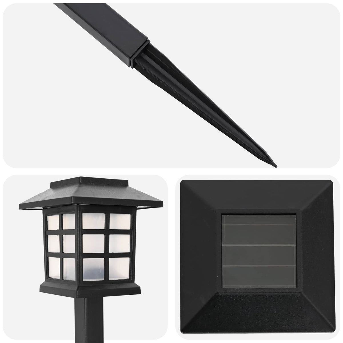 vidaXL Buitenzonne-lampen met grondpin 6 pcs Warmwit 38,5 cm PP