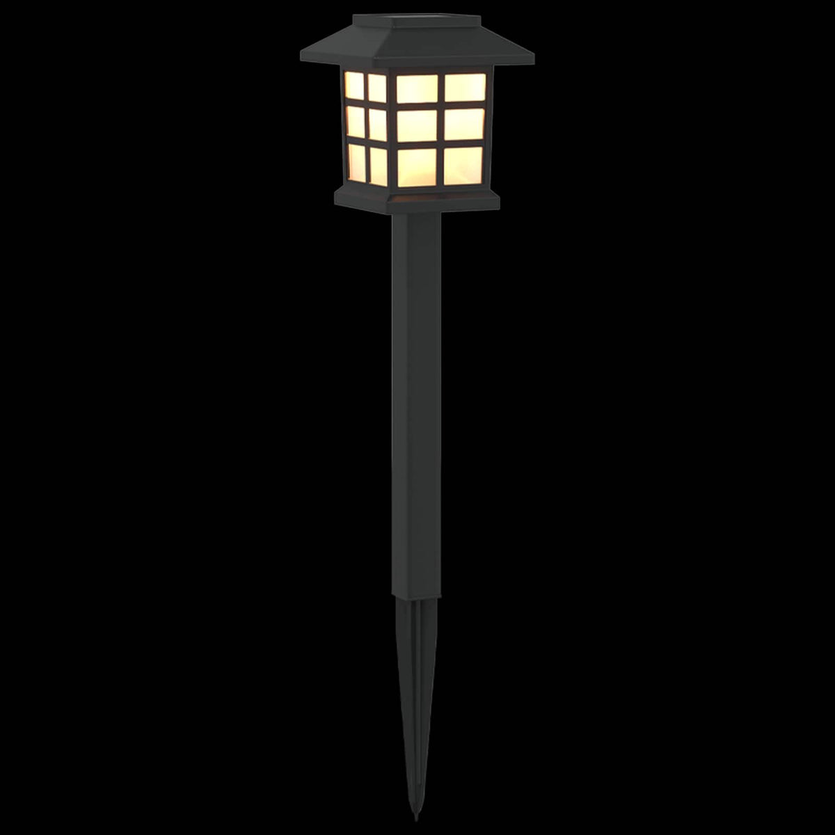 vidaXL Buitenzonne-lampen met grondpin 6 pcs Warmwit 38,5 cm PP