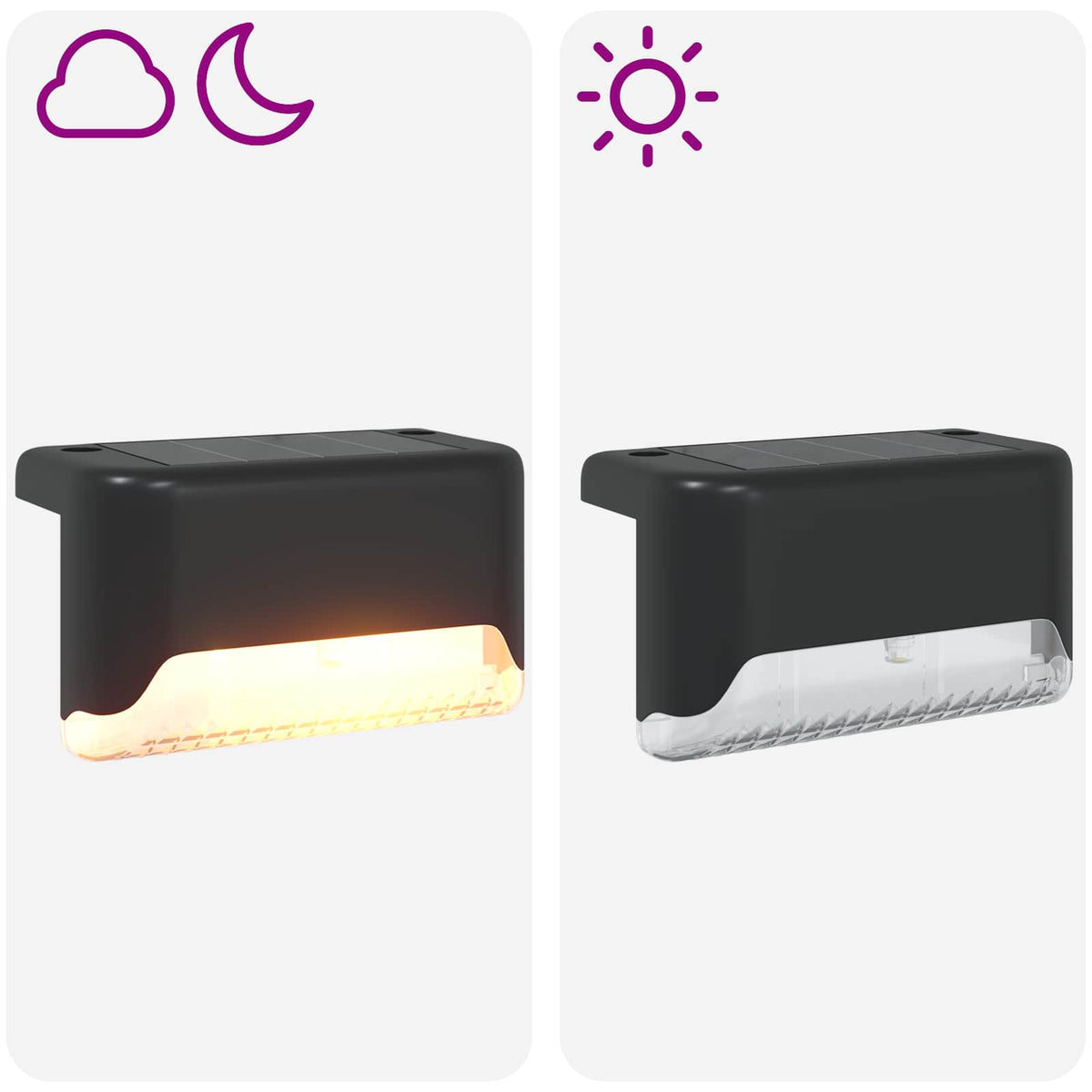 vidaXL Buitenzonne-lampen met grondpin 4 pcs Warmwit 4,5 cm ABS en PS