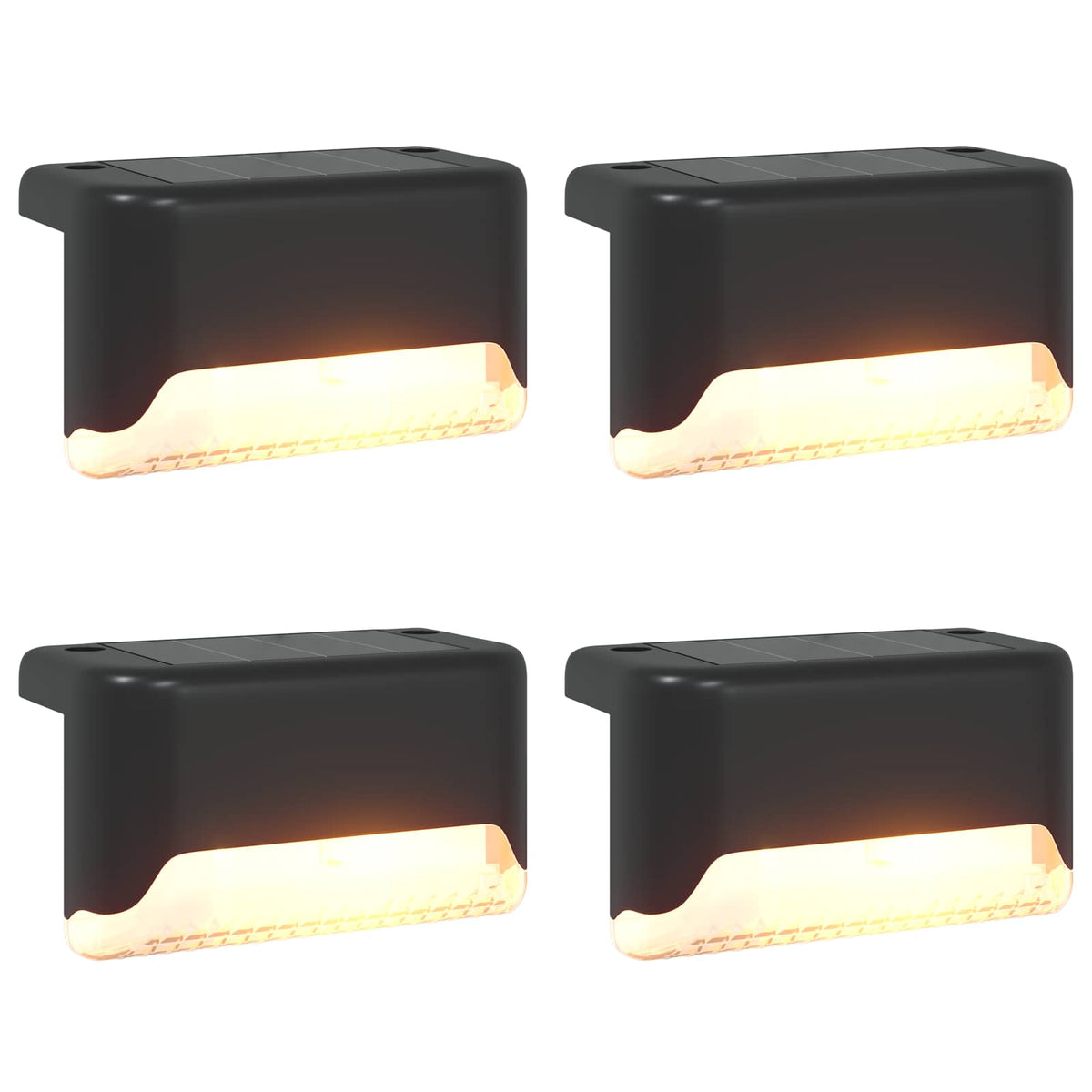vidaXL Buitenzonne-lampen met grondpin 4 pcs Warmwit 4,5 cm ABS en PS