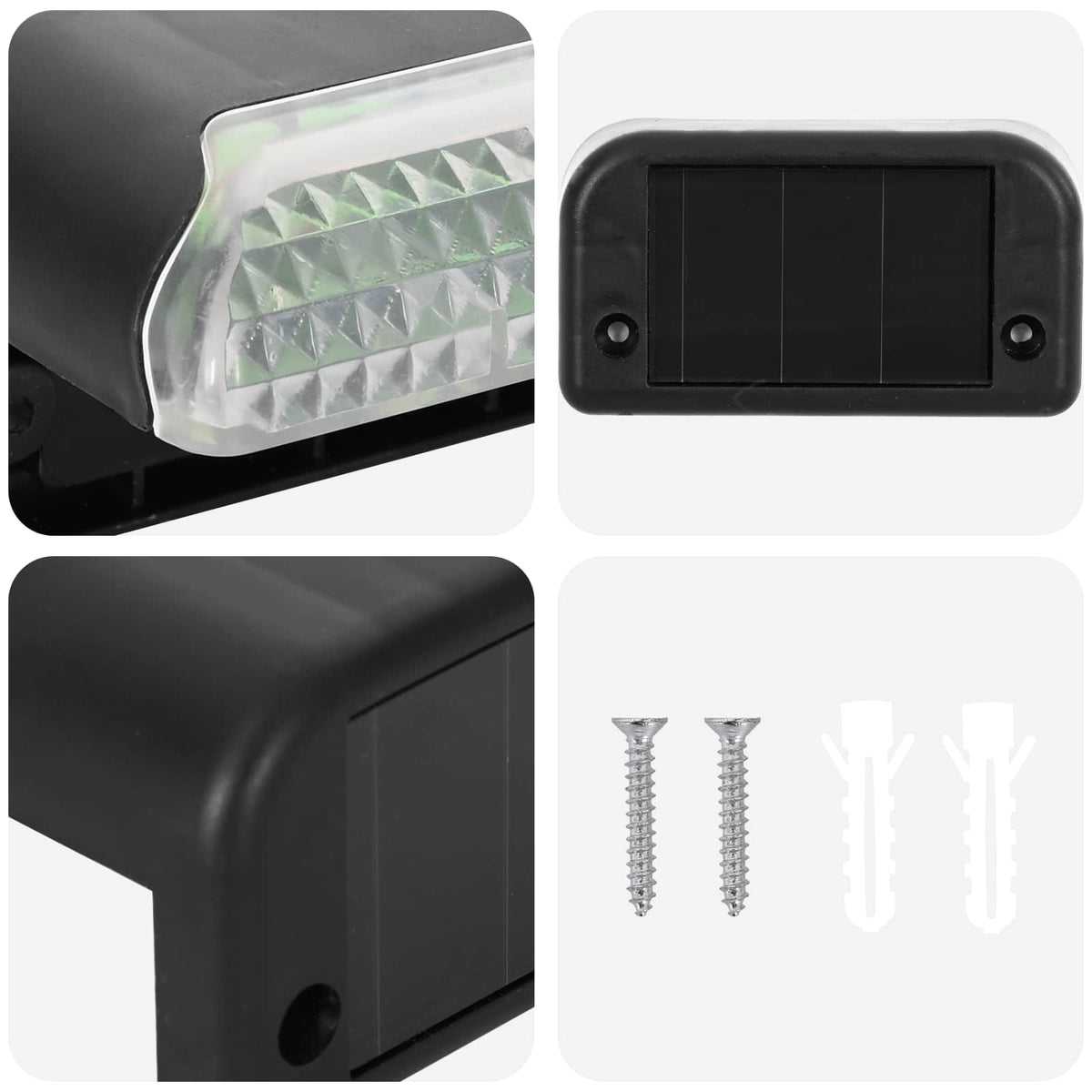 vidaXL Buitenzonne-lampen met grondpin 4 pcs Warmwit 4,5 cm ABS en PS