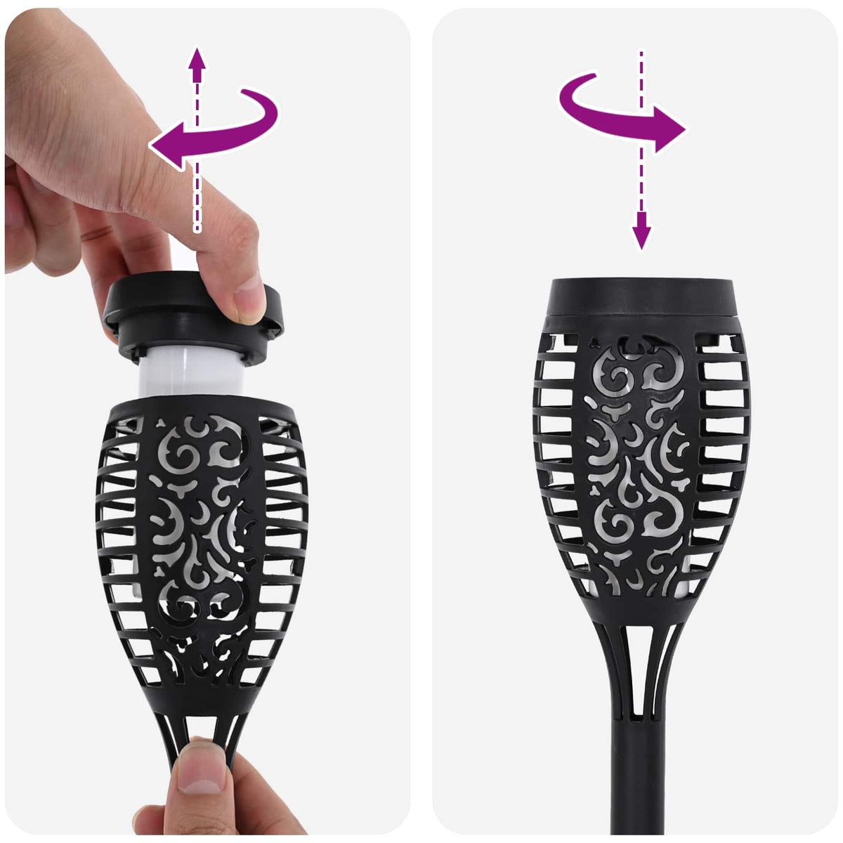 vidaXL Buitenzonne-lampen met grondpin 6 pcs Warmwit 47,5 cm ABS