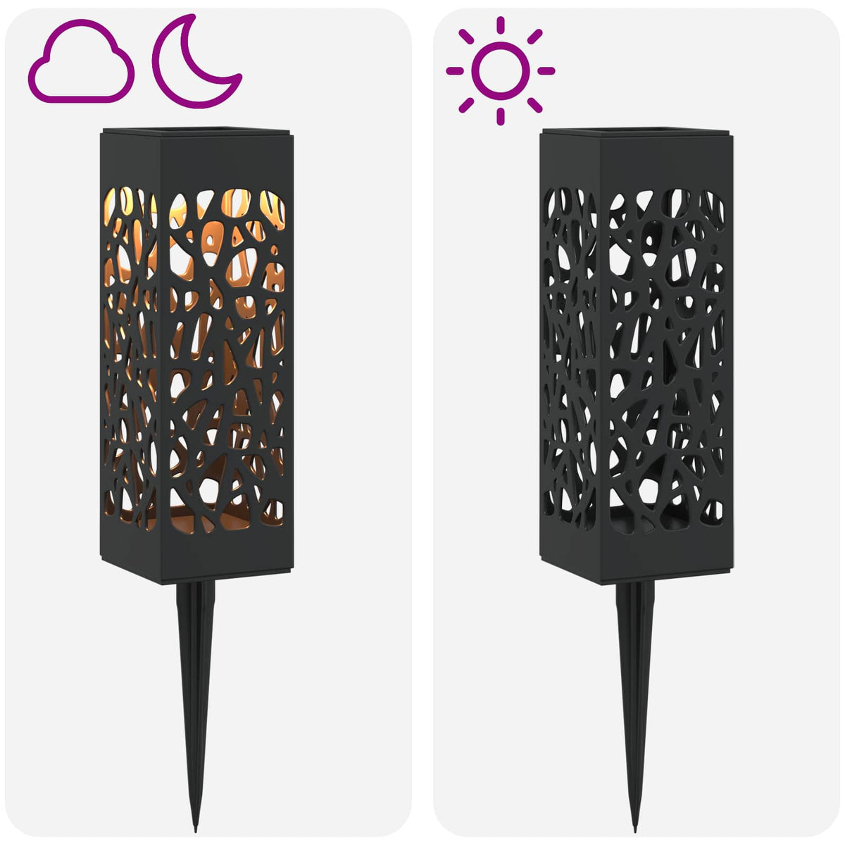 vidaXL Buitenzonne-lampen met grondpin 4 pcs Warmwit 29 cm PP