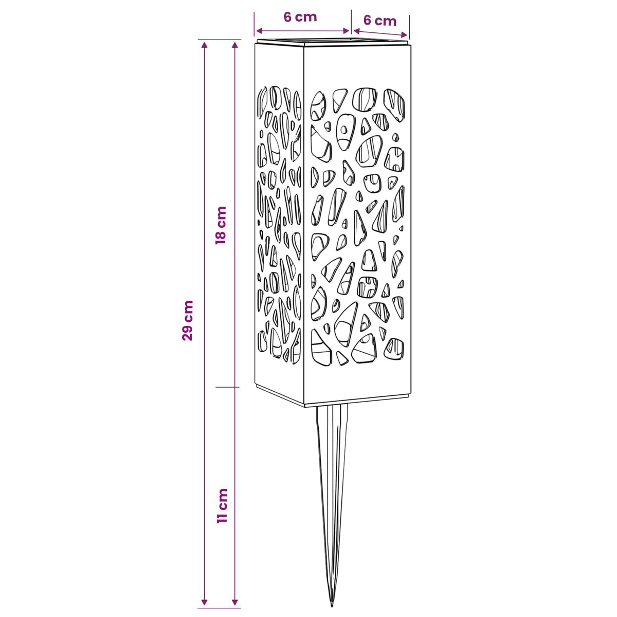 vidaXL Buitenzonne-lampen met grondpin 4 pcs Warmwit 29 cm PP