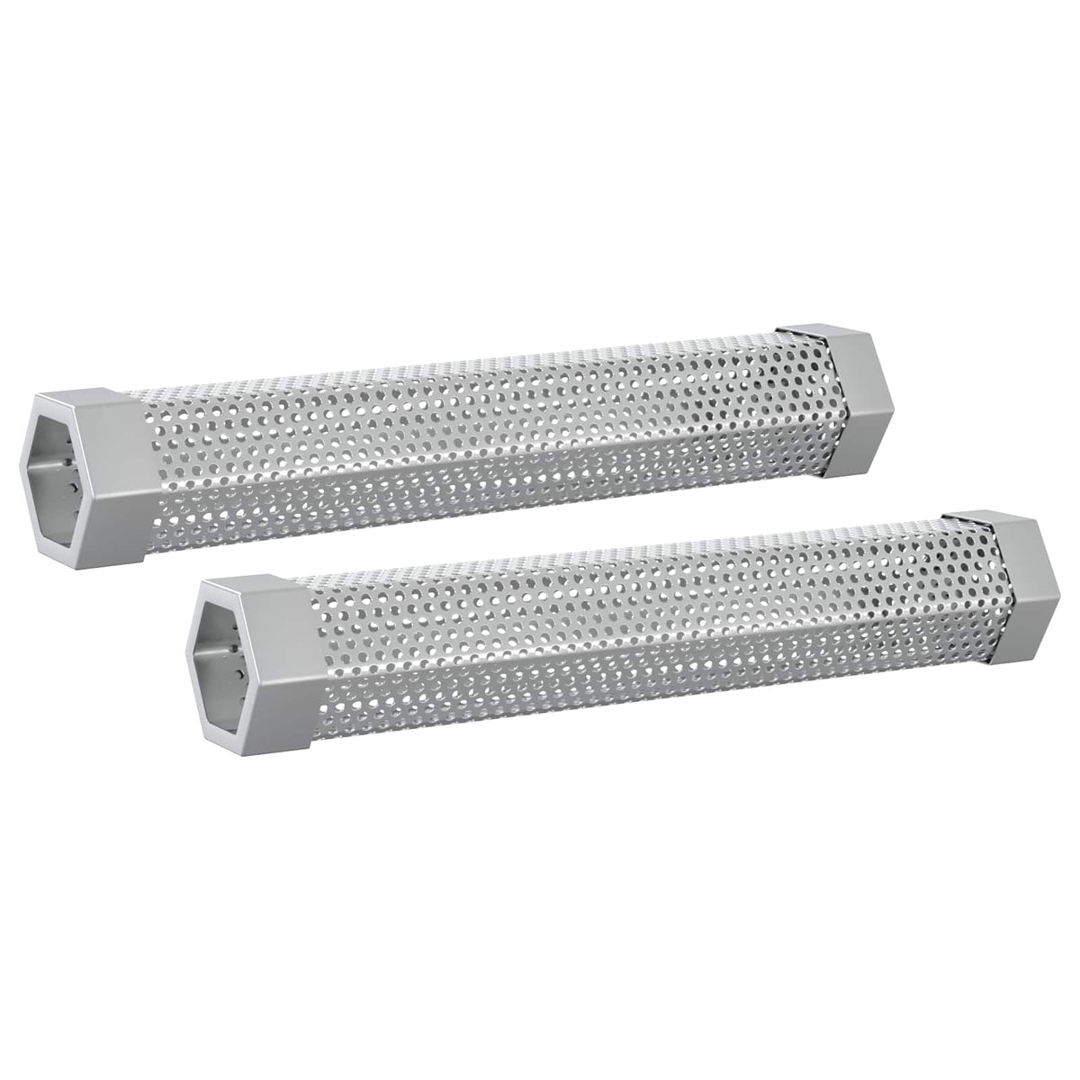 vidaxl Rookbuis 2 st Ø 5 x 30 cm Roestvrij staal 304 zilver