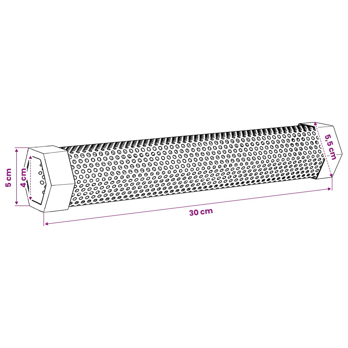 vidaxl Rookbuis 2 st Ø 5 x 30 cm Roestvrij staal 304 zilver