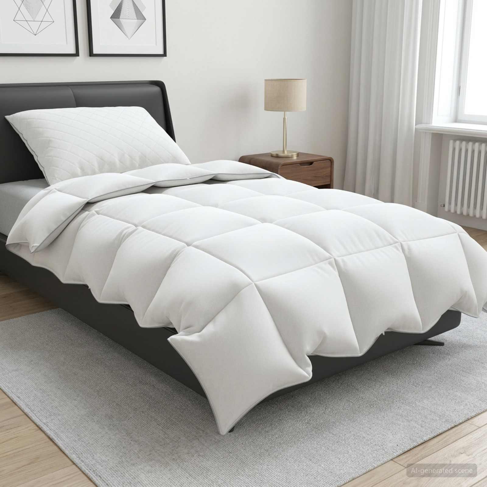 vidaXL Dekbed FULDA 137 x 200 cm 4 seizoenen 210 GSM 90% Gansendons