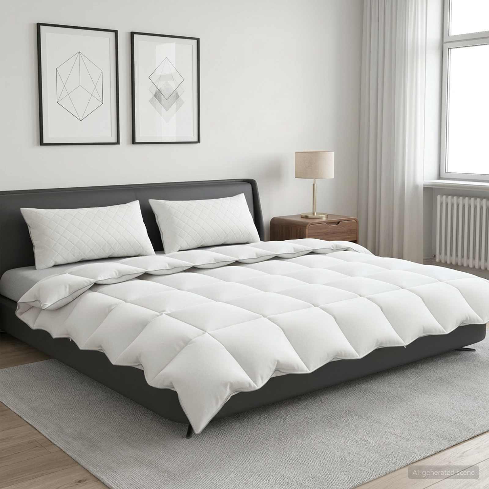 vidaXL Dekbed FULDA 137 x 200 cm 4 seizoenen 210 GSM 90% Gansendons