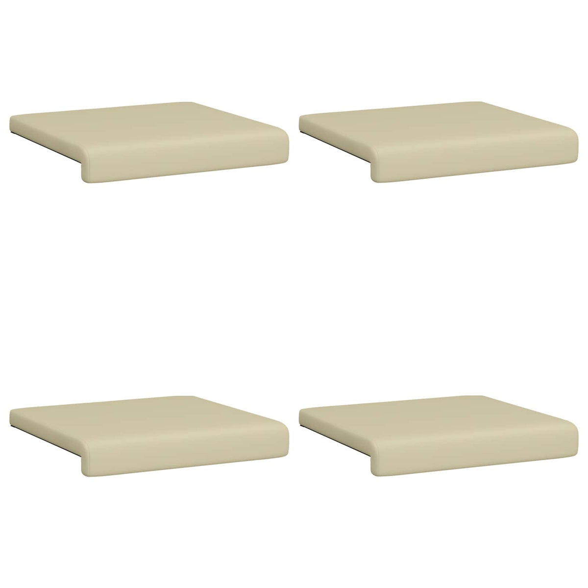 vidaXL Bankkussen 2 st Kunstleer Cappuccino Diepte 35 cm
