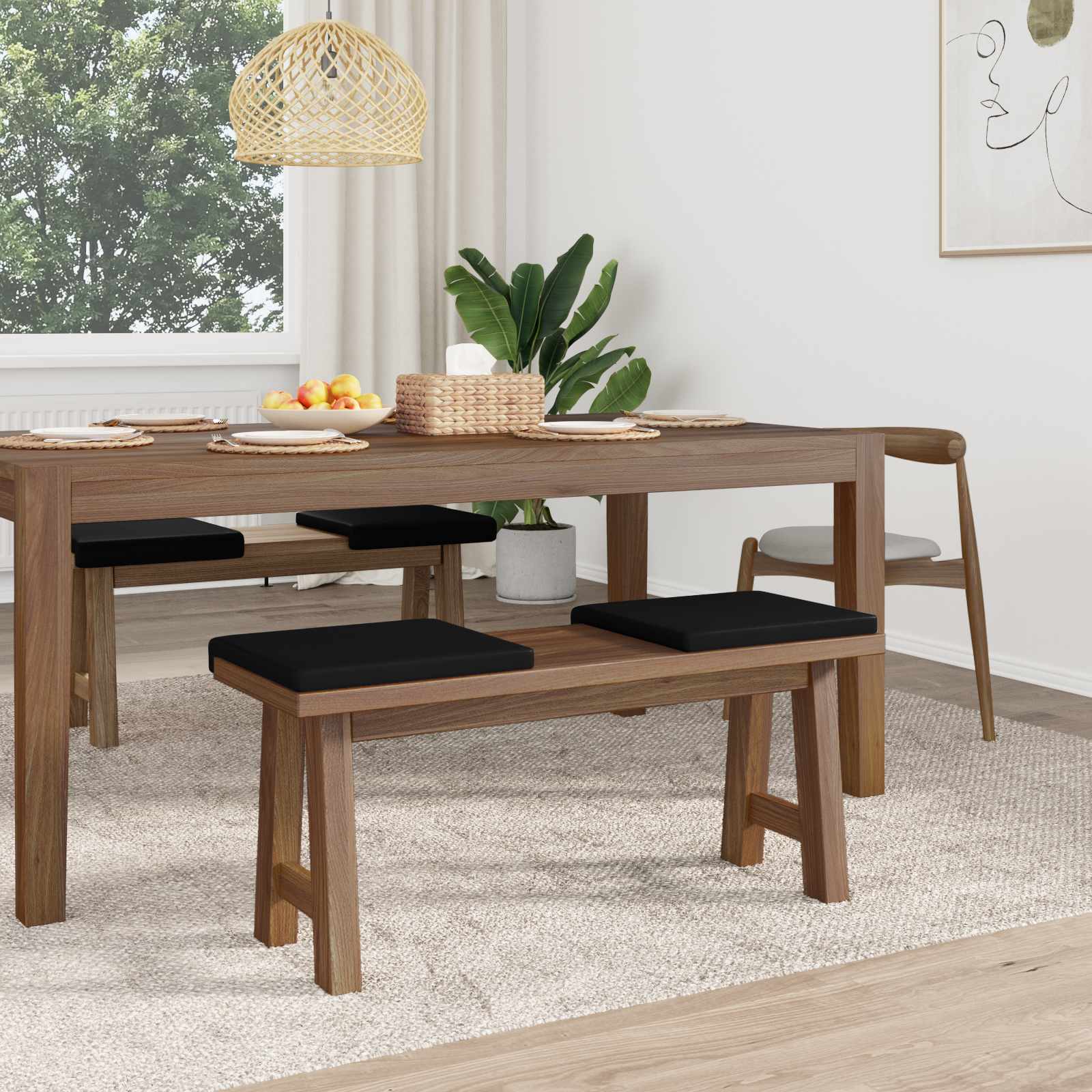 vidaXL Bankkussen 2 st Kunstleer Zwart Diepte 35 cm