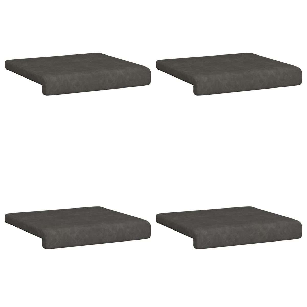 vidaXL Bankkussen 2 st Kunstleer Zwart Diepte 35 cm