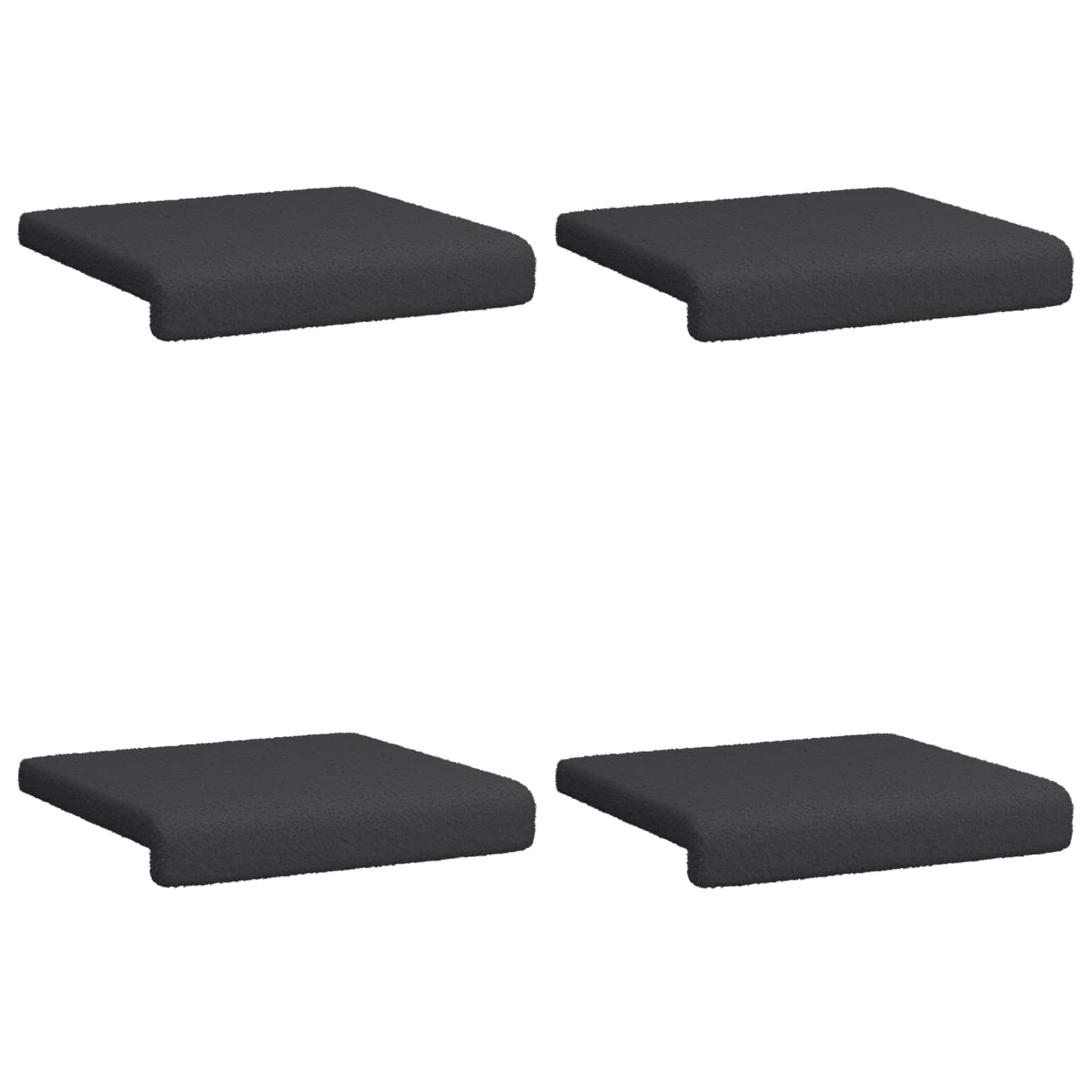 vidaXL Bankkussen 4 st Sherpa Stof Lichtgrijs Diepte 35 cm