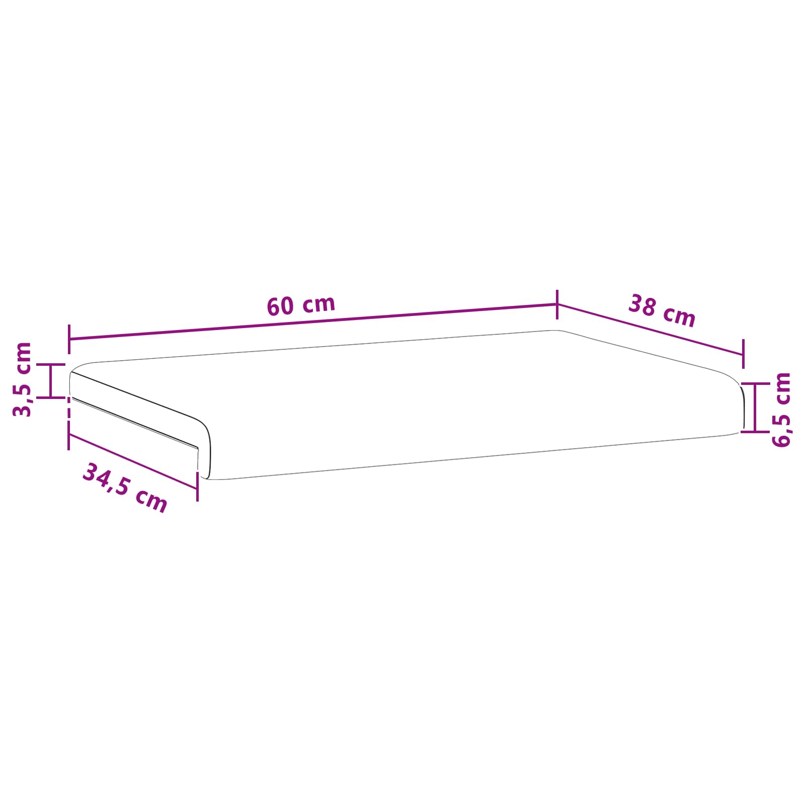 vidaXL Bankkussen Kunstleer Bruin Diepte 35 cm