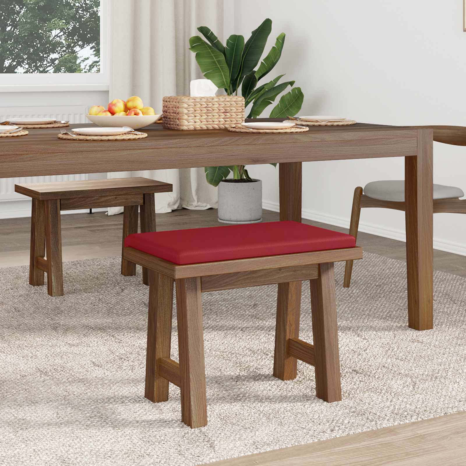 vidaXL Bankkussen Kunstleer Bruin Diepte 35 cm