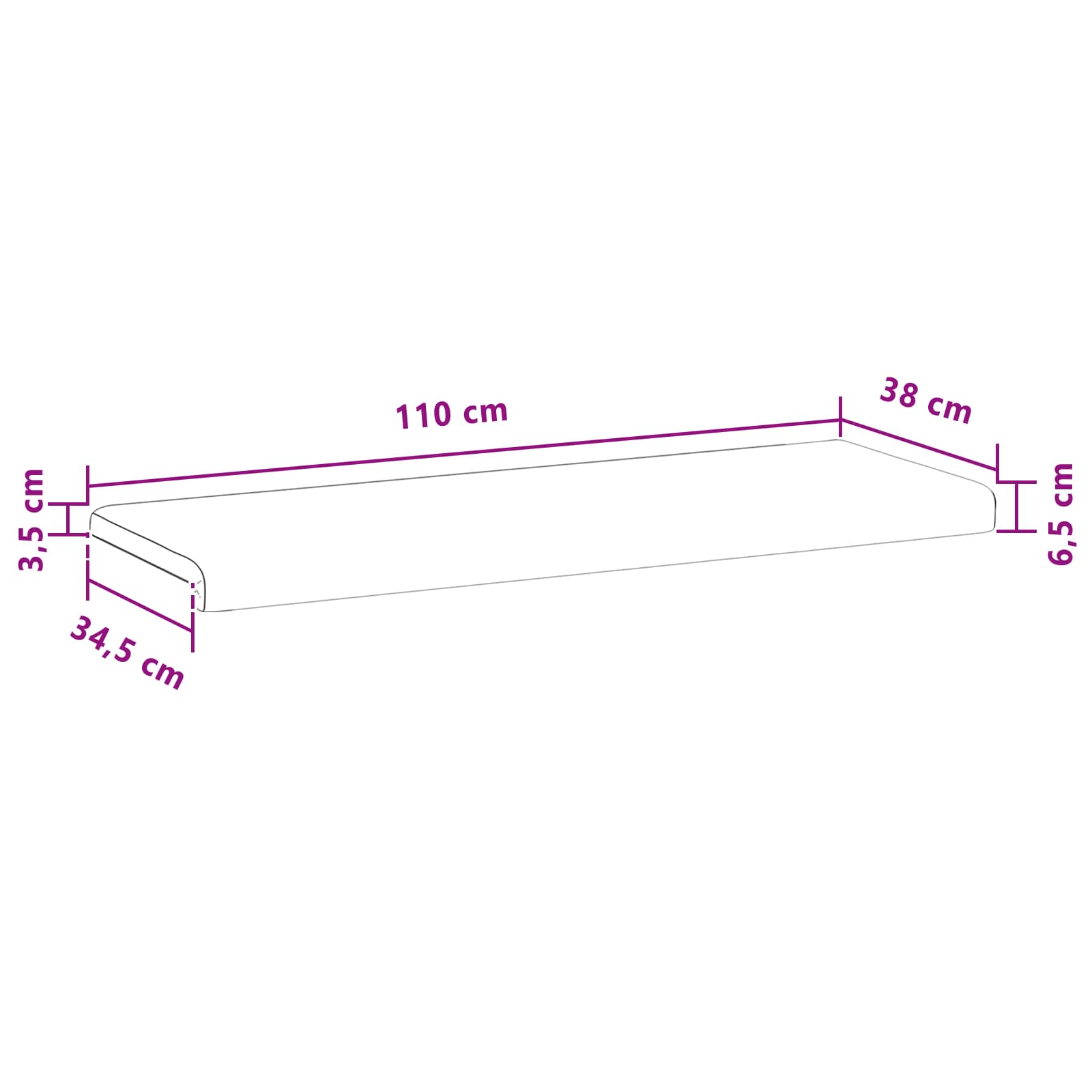 vidaXL Bankkussen Kunstleer Zwart Diepte 35 cm