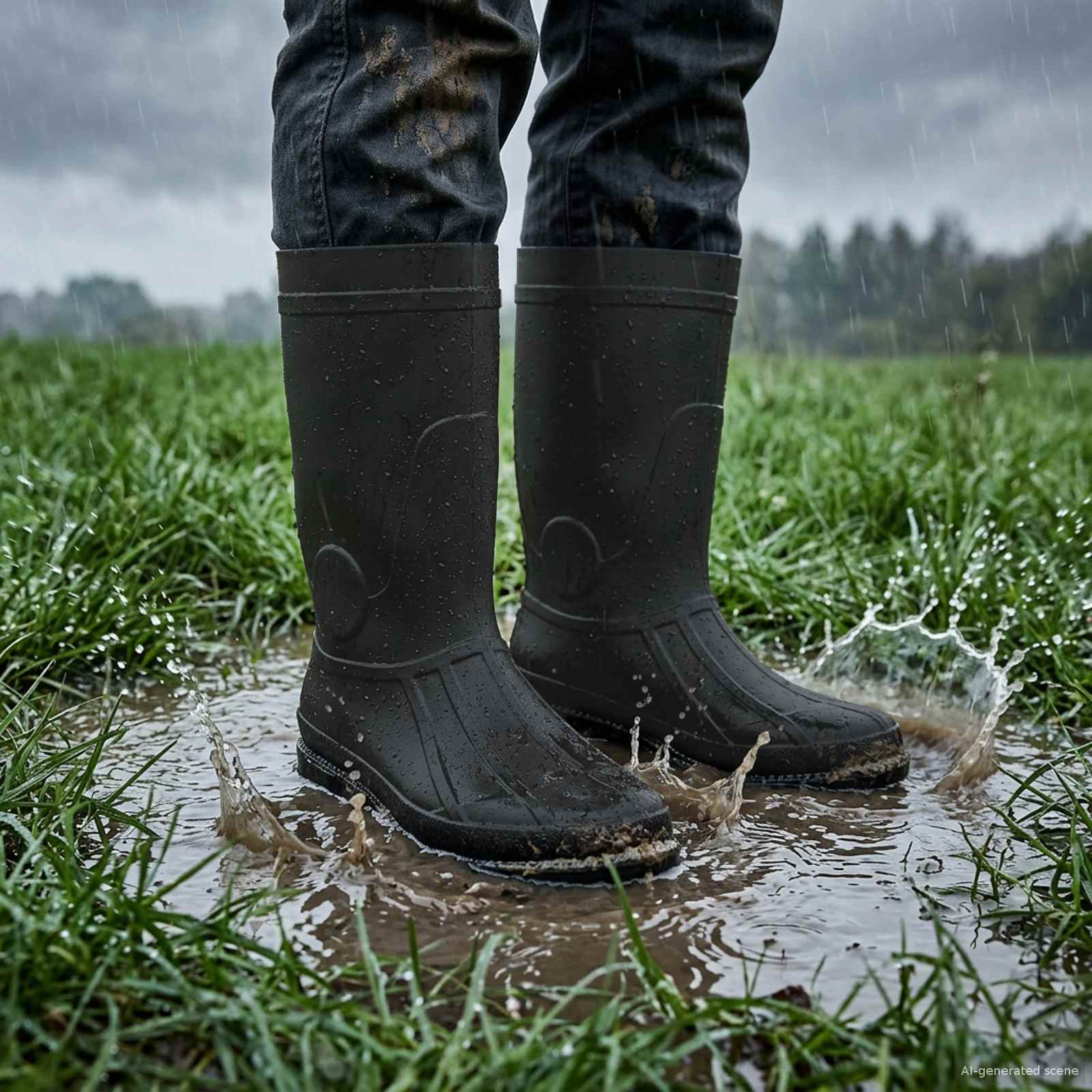 vidaXL Regenlaarzen PVC Maat 38 Zwart