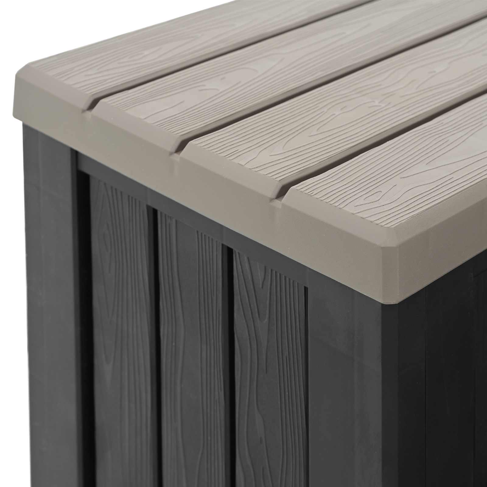 vidaXL Hottub-opstap met Opbergruimte 2-traps Bruin en Grijs PP