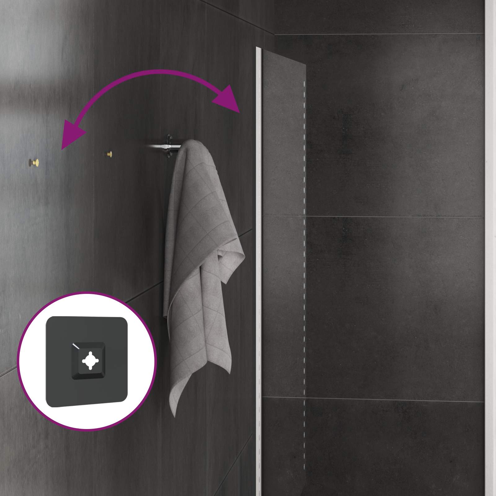 vidaXL LED Badkamer Spiegel Transparant 40 x 40 cm gehard glas