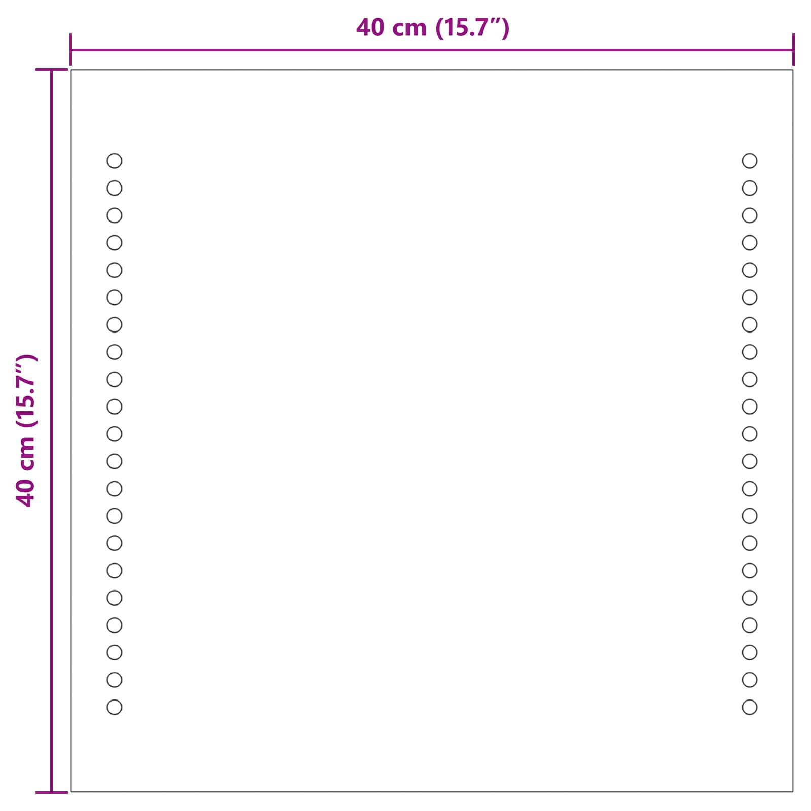 vidaXL LED Badkamer Spiegel Transparant 40 x 40 cm gehard glas
