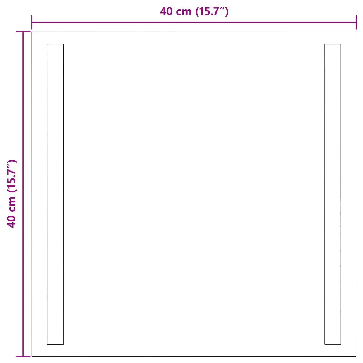 vidaXL LED Badkamer Spiegel Transparant 40 x 40 cm gehard glas