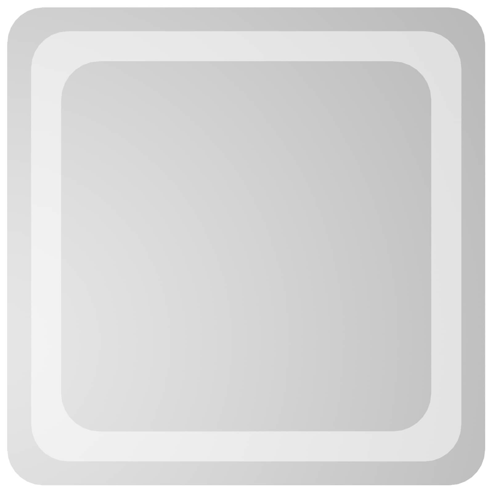 vidaXL LED Badkamer Spiegel Transparant 40 x 40 cm gehard glas