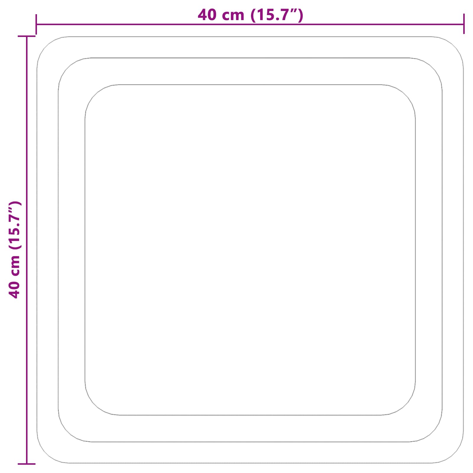 vidaXL LED Badkamer Spiegel Transparant 40 x 40 cm gehard glas