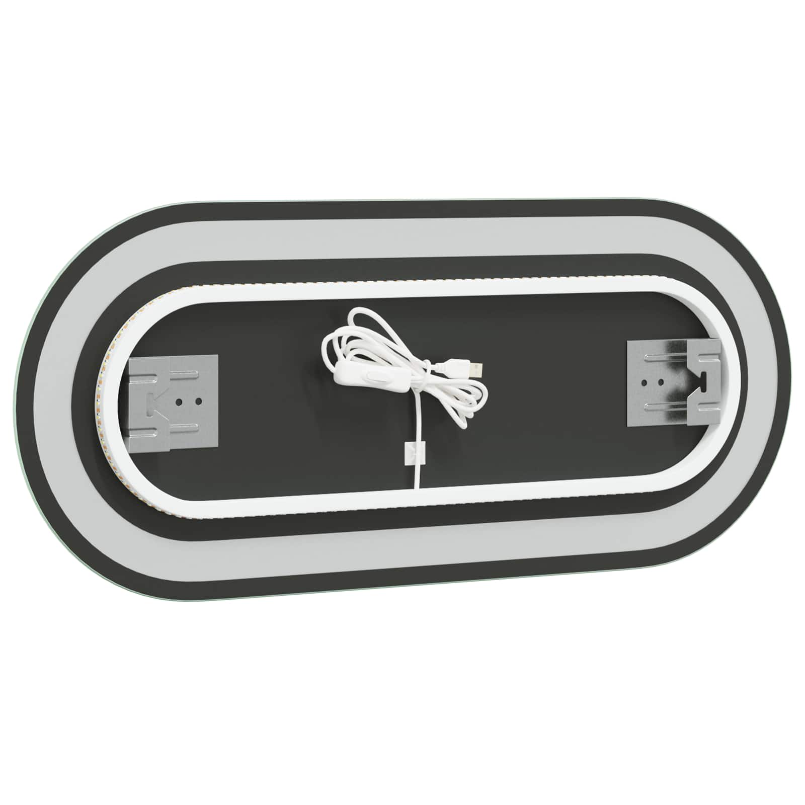 vidaXL LED Badkamer Spiegel Transparant 70 x 30 cm gehard glas