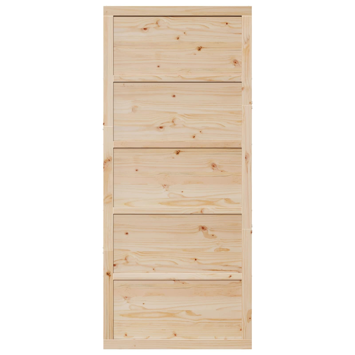 vidaXL Schuifdeur Wit 100x208 cm Massief Hout Vuren