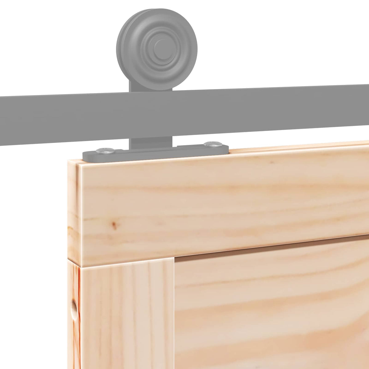 vidaXL Schuifdeur Wit 100x208 cm Massief Hout Vuren