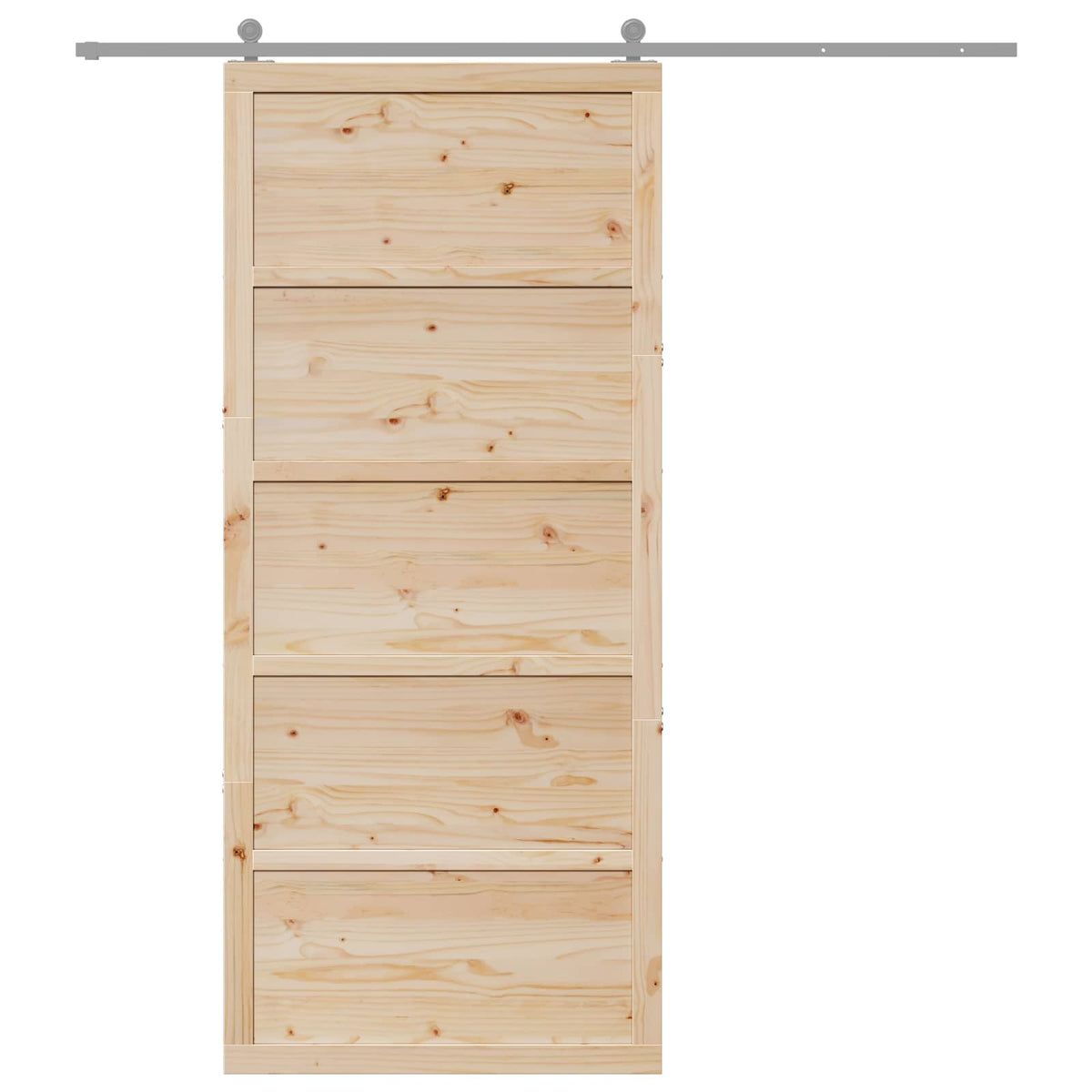 vidaXL Schuifdeur Wit 100x208 cm Massief Hout Vuren