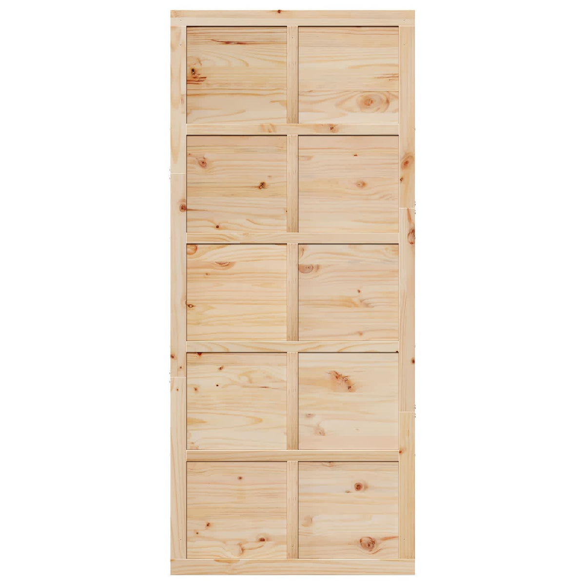 vidaXL Schuifdeur Bruin 100 x 210 cm Massief grenenhout