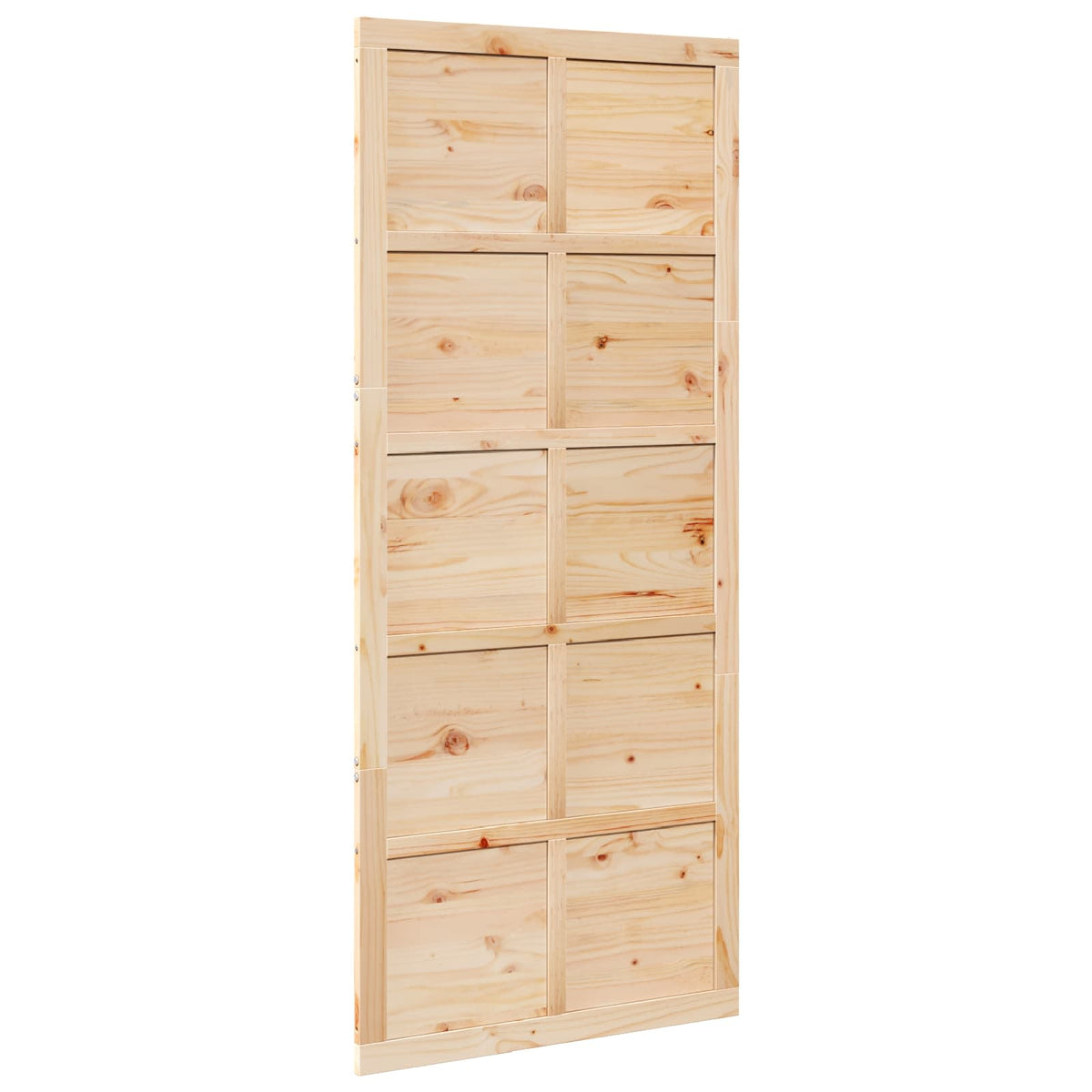 vidaXL Schuifdeur Bruin 100 x 210 cm Massief grenenhout