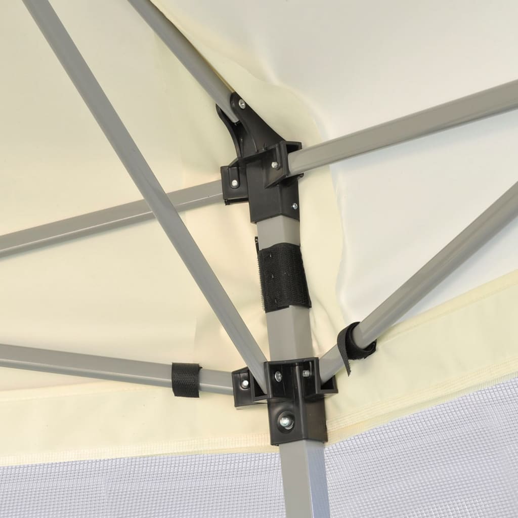 vidaXL Partytent met wanden zeshoekig 3,6x3,1 m taupe 220 g/m²