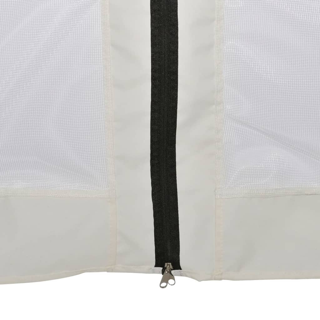 vidaXL Partytent met wanden zeshoekig 3,6x3,1 m taupe 220 g/m²