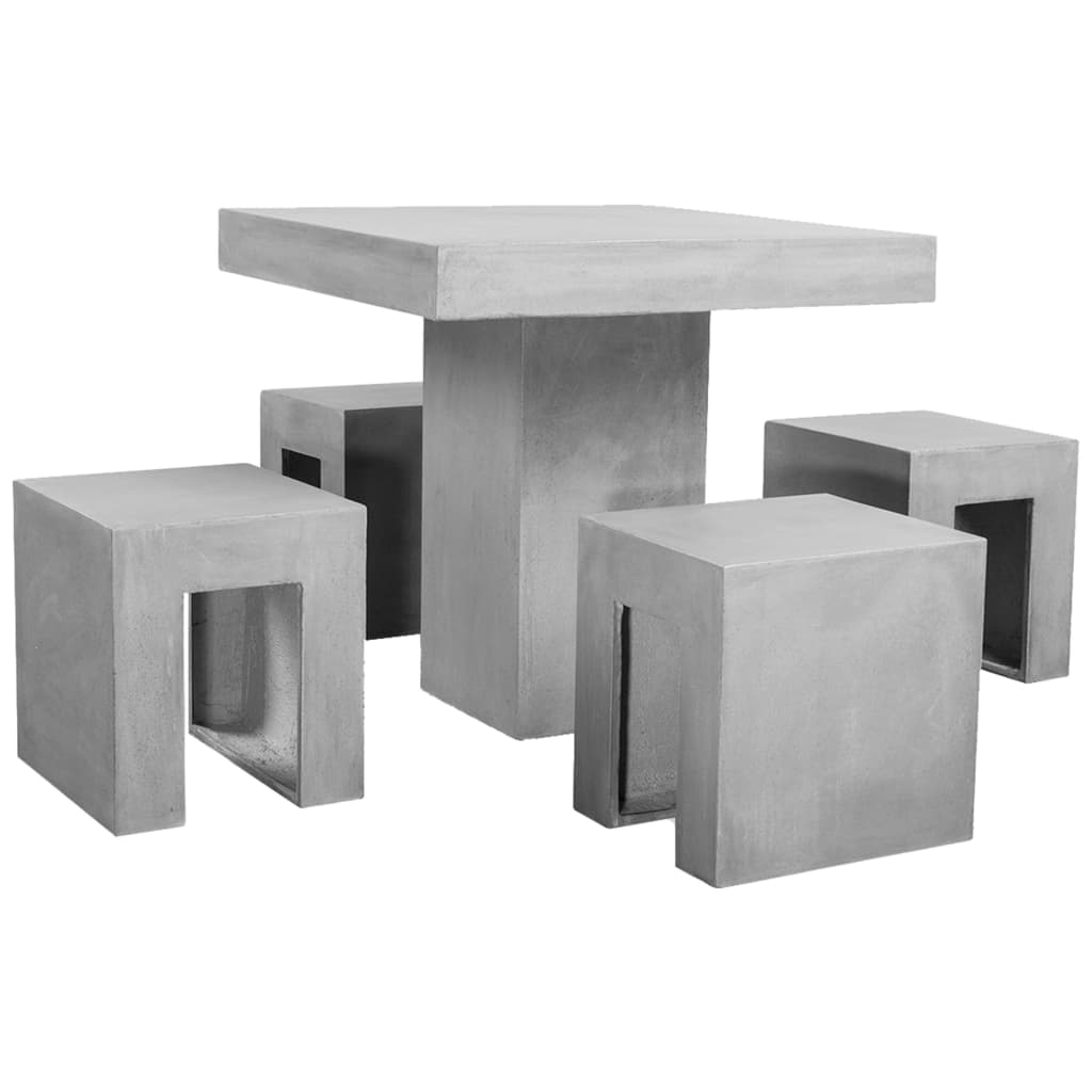 vidaXL 5-delige Tuinset beton