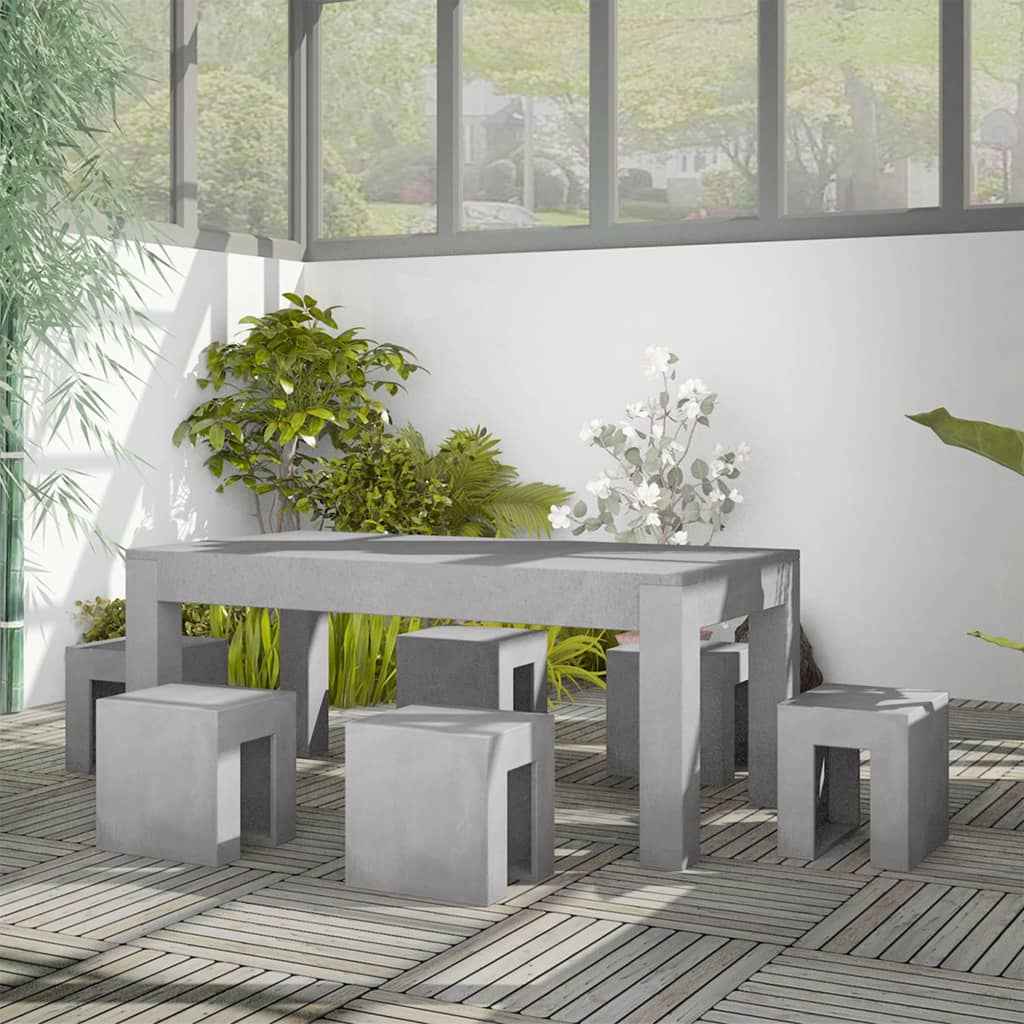 vidaXL 5-delige Tuinset beton