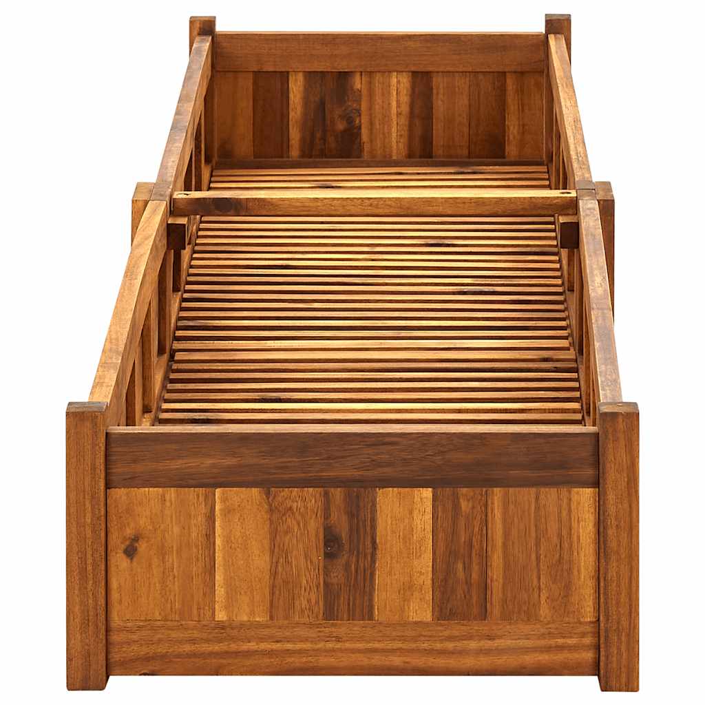 vidaXL Plantenbak verhoogd 76x27,6x25 cm acaciahout