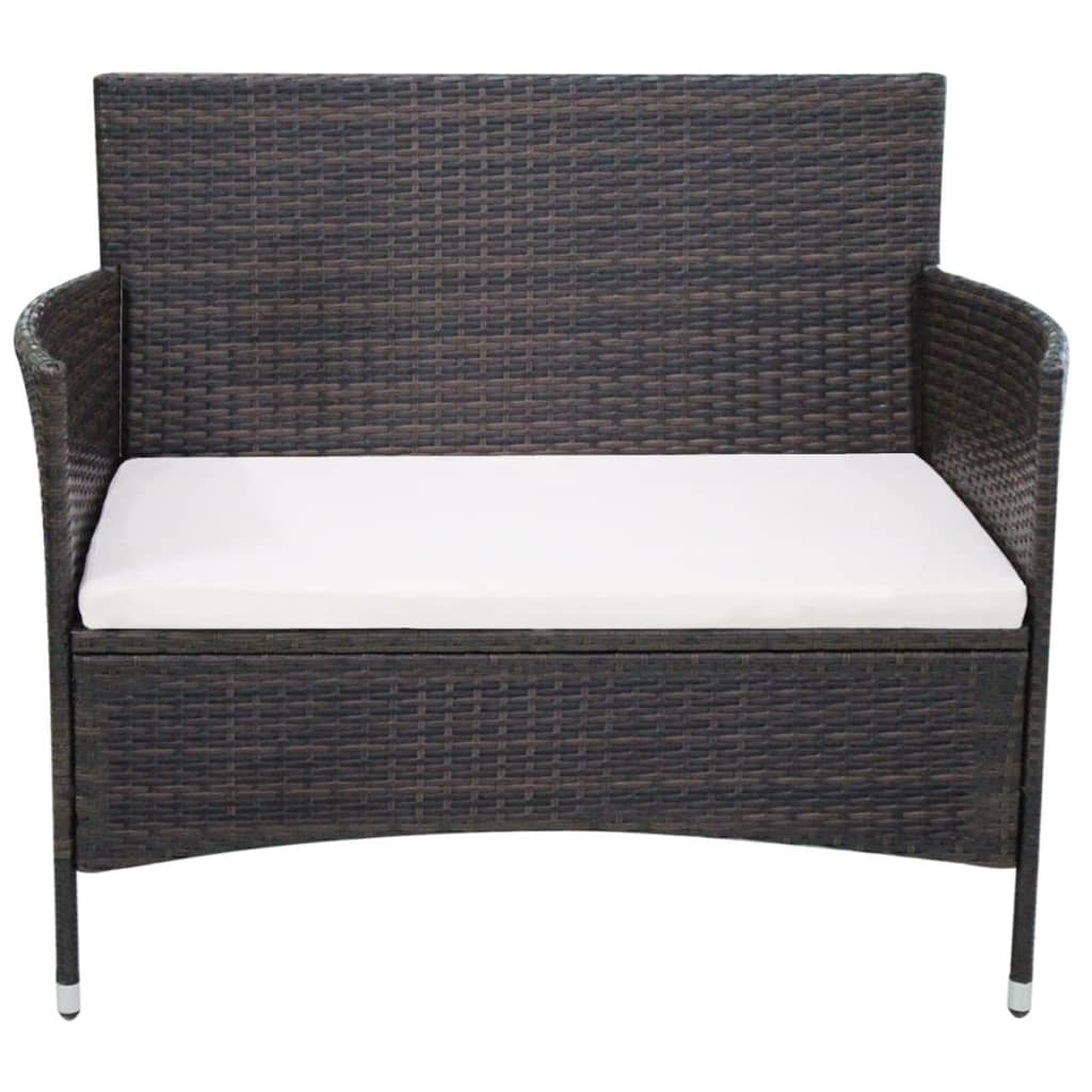 vidaXL Tuinbank 90 cm poly rattan zwart