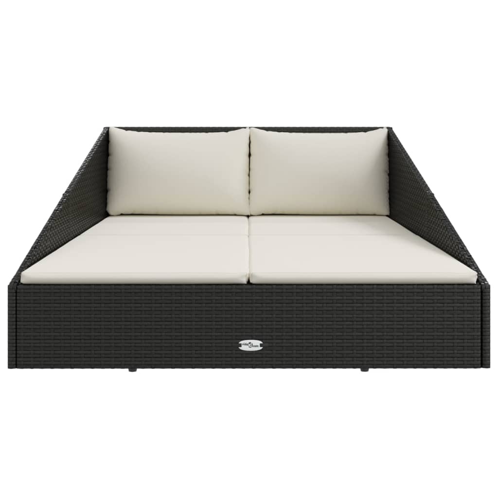 vidaXL Tuinbed 110x200 cm poly rattan bruin