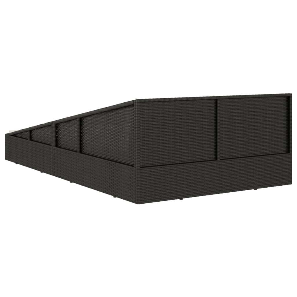 vidaXL Tuinbed 110x200 cm poly rattan bruin